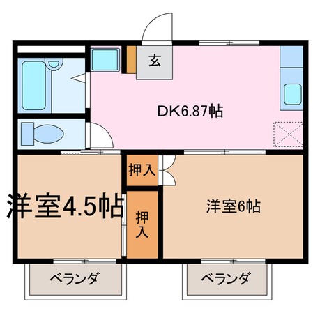 神ノ倉ハイツの物件間取画像